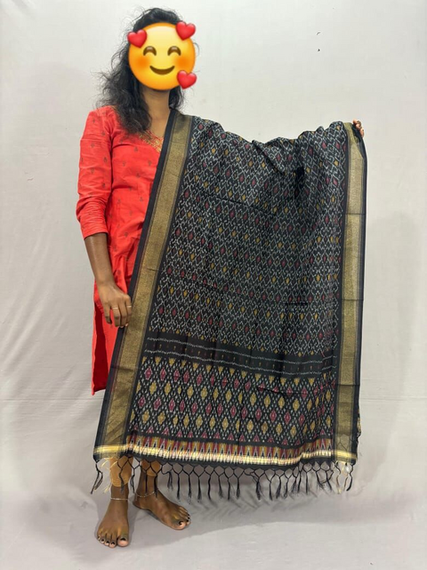 PSSISCDP4V25IBCD41- Ikat sico dupatta