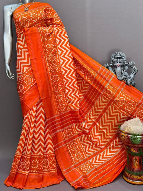 PSNTIDSS4V26NDCD01- Ikat silk saree