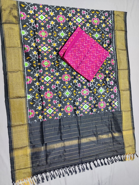 PSSISDST4V30FSCD02- Ikat Silk dupatta with Ikat sico top