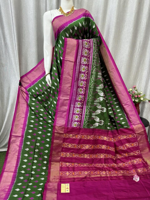 PASKIDSS4D02BEDD08- Ikat silk saree