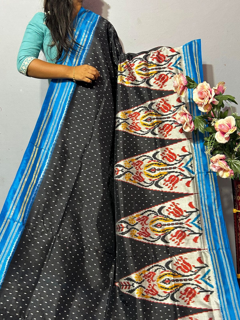 PKISIDSS4D04NSCC03- Ikat silk saree