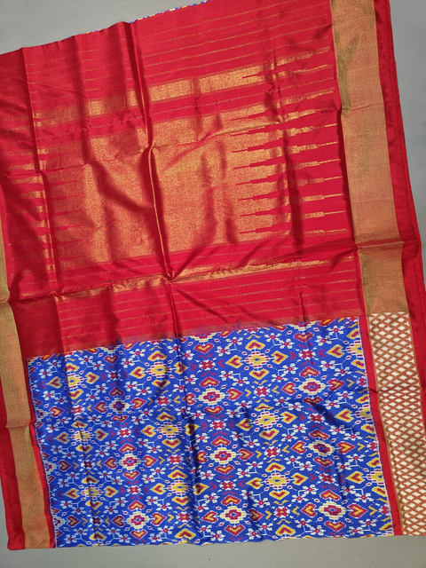 PMIUIDSS4D03BSCC16- Ikat silk saree