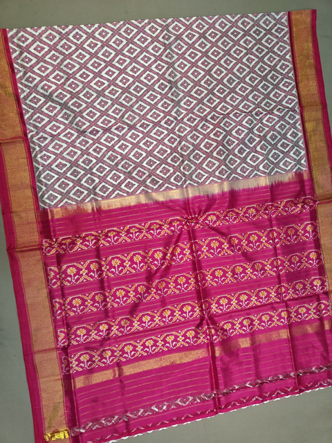 PMIUIDSS4D03BSCC23- Ikat silk saree