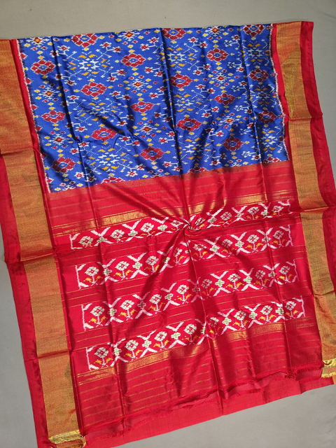 PMIUIDSS4D03BSCC26- Ikat silk saree