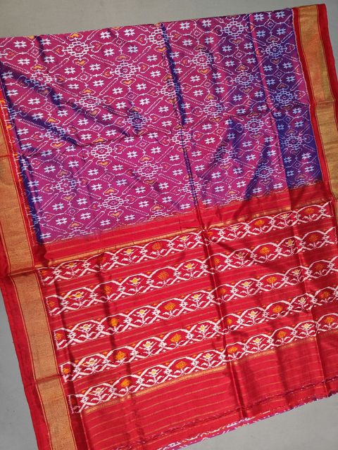 PMIUIDSS4D03BSCC28- Ikat silk saree