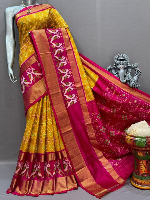 PSNTIDSS4D02NCDD10- Ikat silk saree