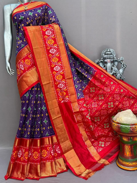 PSNTIDSS4D02NCDD53- Ikat silk saree