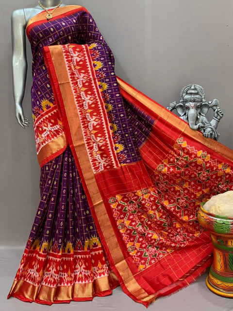 PSNTIDSS4D02NCDD57- Ikat silk saree