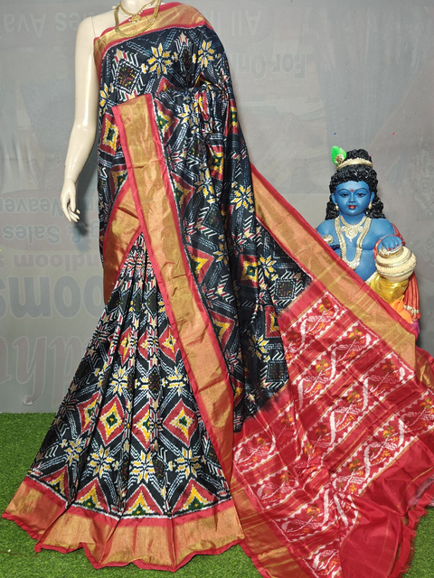 PGMRIDSS4D05BXCC04- Ikat silk saree