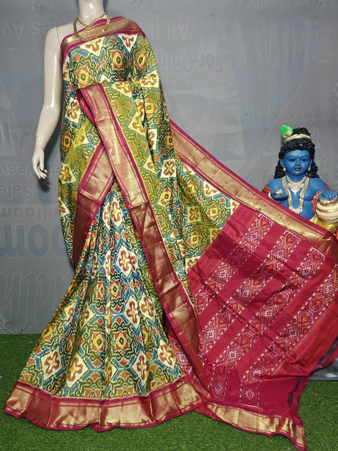 PGMRIDSS4D07NICD07- Ikat silk saree