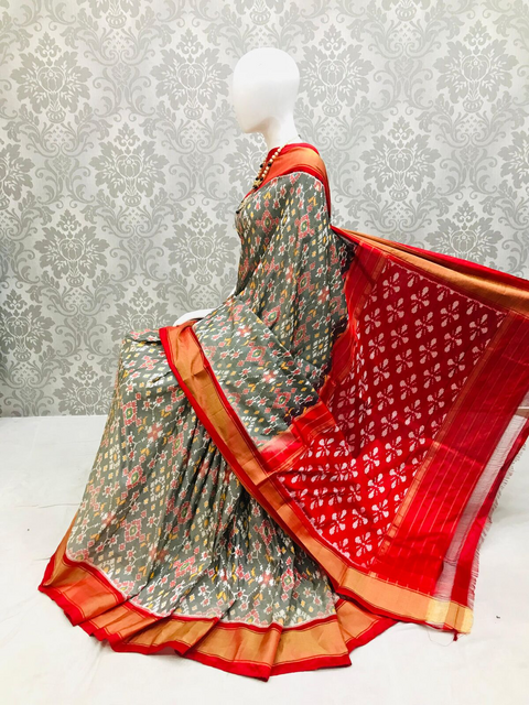 PLXHIDSS4D07BCCD19- Ikat silk saree