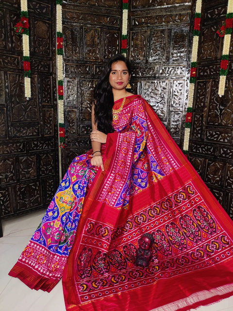 PGLNIDSS4D09ICDC09- Ikat silk saree