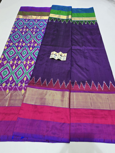 PANHIDSS4D11BDCD09- Ikat silk saree