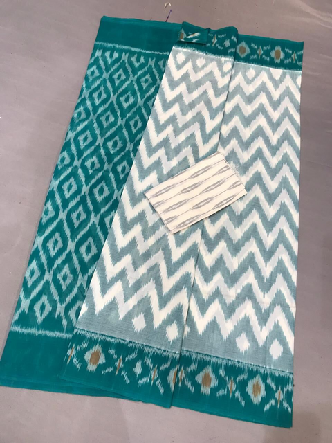 PGMRICTS4D11INDC07- Ikat cotton saree