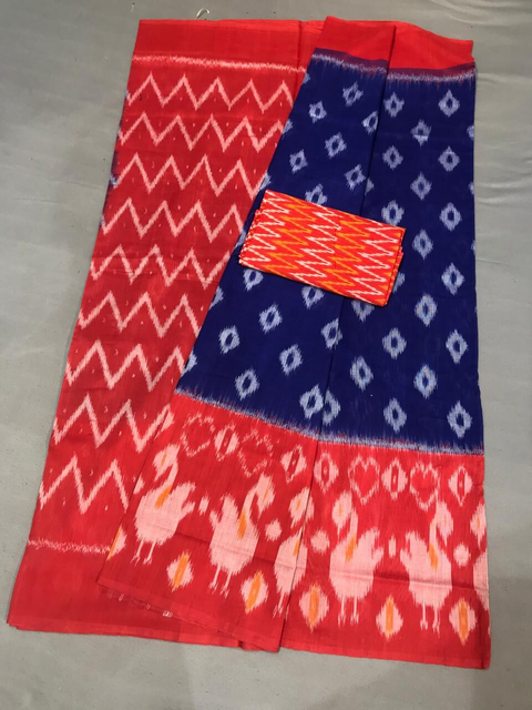 PGMRICTS4D11INDC27- Ikat cotton saree