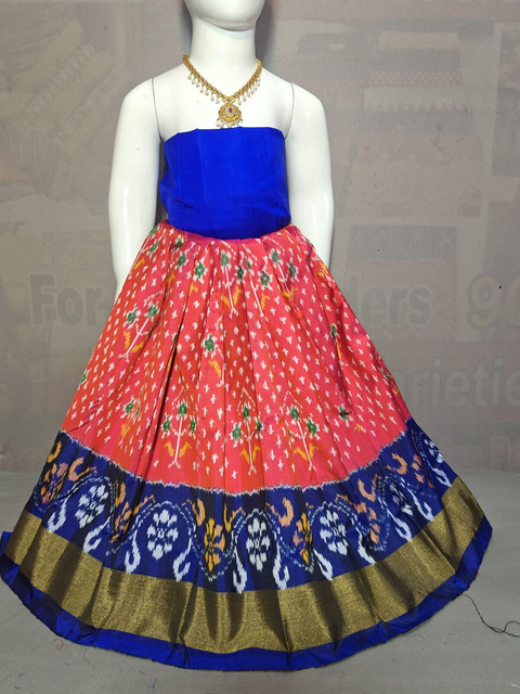 PGMRZSLG4D14IBCC07- Zero size Ikat silk lehenga