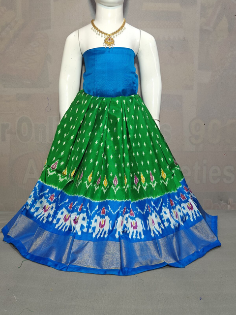 PGMRZSLG4D14IBCC21- Zero size Ikat silk lehenga