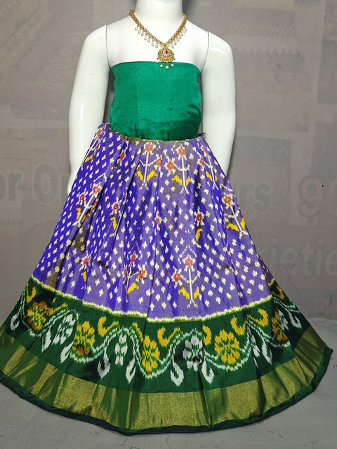 PGMRZSLG4D14IBCC37- Zero size Ikat silk lehenga