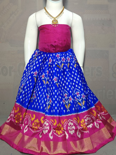 PGMRZSLG4D14IBCC50- Zero size Ikat silk lehenga