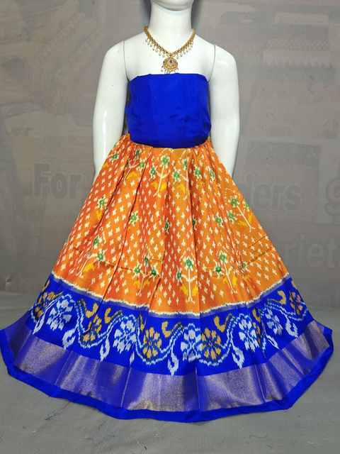 PGMRZSLG4D14IBCC51- Zero size Ikat silk lehenga