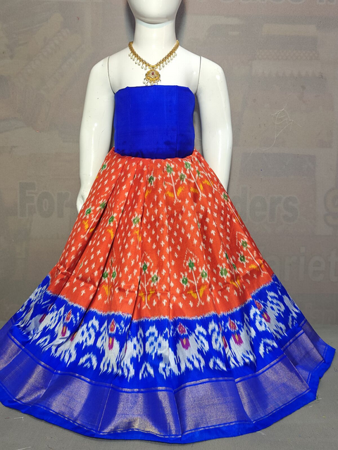 PGMRZSLG4D14IBCC55- Zero size Ikat silk lehenga