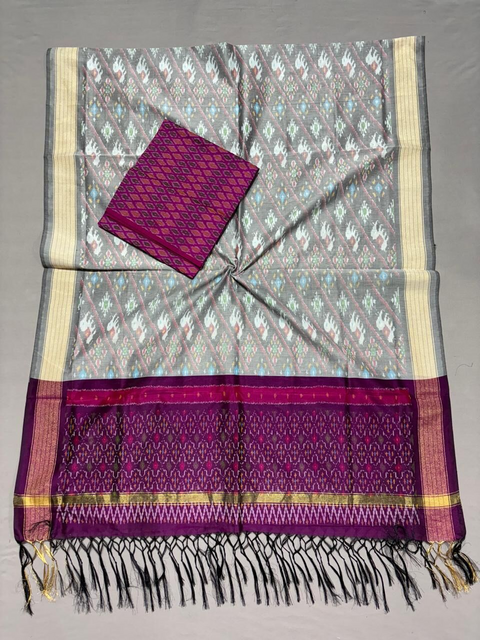 PSSISCDT4D13ESCD17- Ikat sico dupatta with  sico top