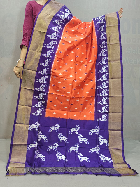 PGMRISDP4D16EDDC13- Ikat silk dupatta