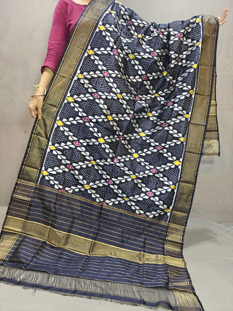 PGMRISDP4D16EDDC15- Ikat silk dupatta