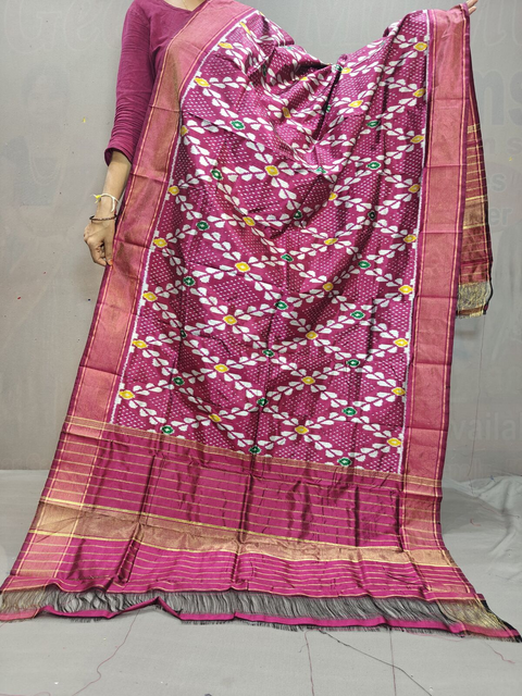 PGMRISDP4D16EDDC29- Ikat silk dupatta