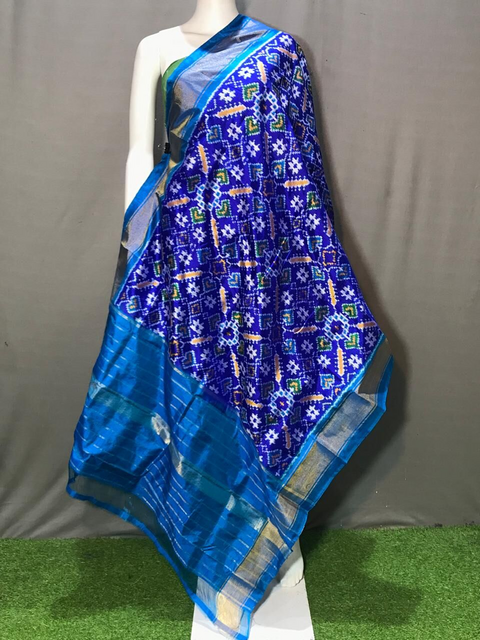 PGMRISDP4D16EDDC39- Ikat silk dupatta