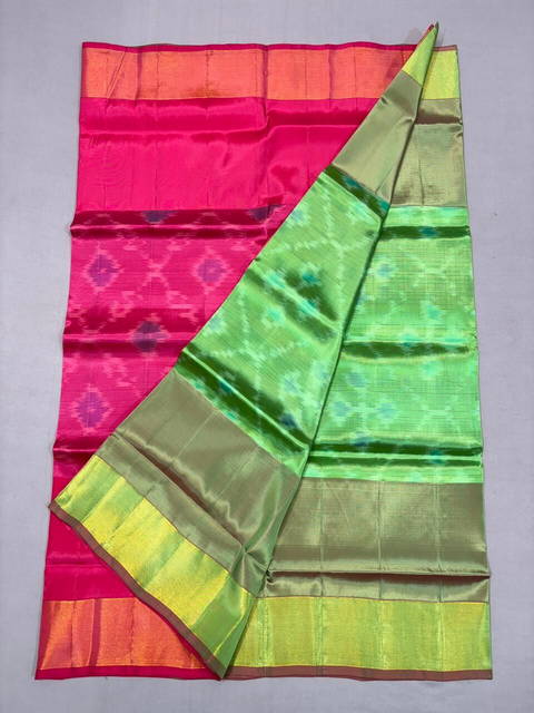 PKHSIDSS4D14IFCD09- Ikat soft silk saree