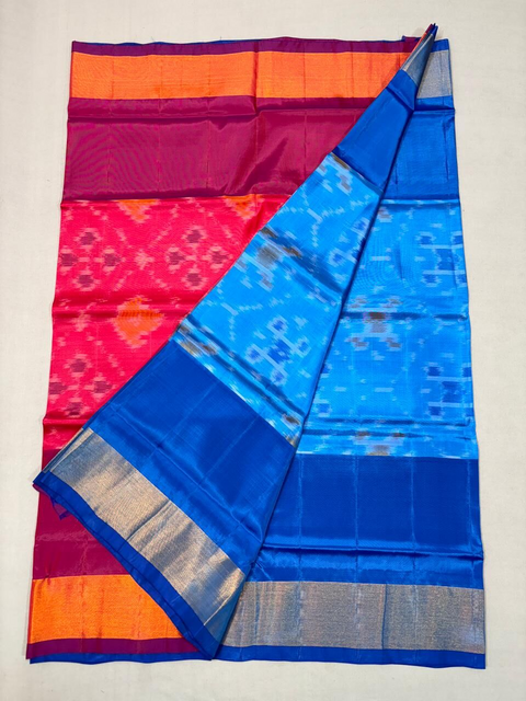 PKHSIDSS4D14IFCD15- Ikat soft silk saree