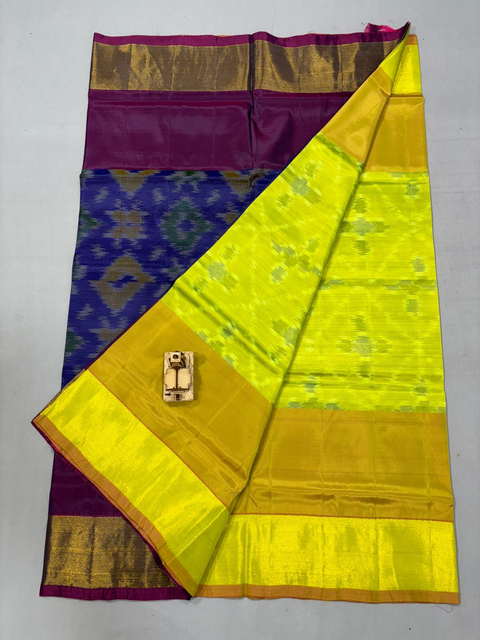 PKHSIDSS4D14IFCD18- Ikat soft silk saree