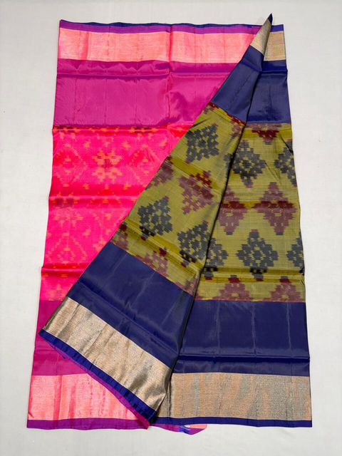 PKHSIDSS4D14IFCD22- Ikat soft silk saree