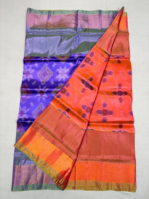 PKHSIDSS4D14IFCD26- Ikat soft silk saree