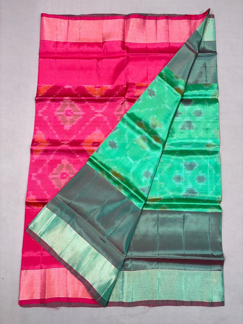 PKHSIDSS4D14IFCD28- Ikat soft silk saree