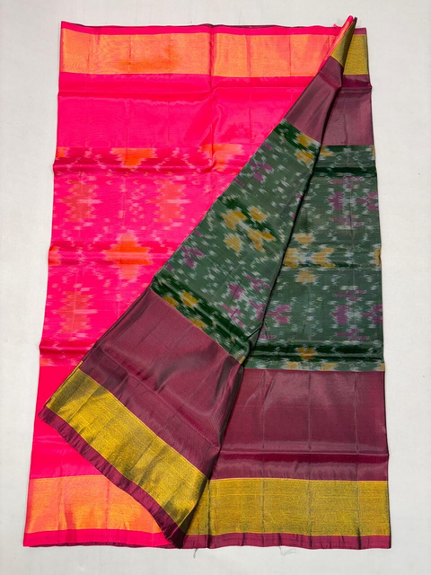 PKHSIDSS4D14IFCD30- Ikat soft silk saree