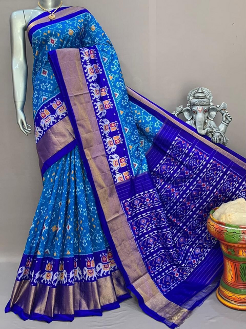 PSNTIDSS4D17NCDC32- Ikat silk saree