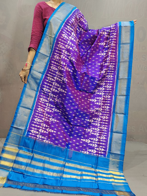 PGMRISDP4D27ECCD27- Ikat silk dupatta