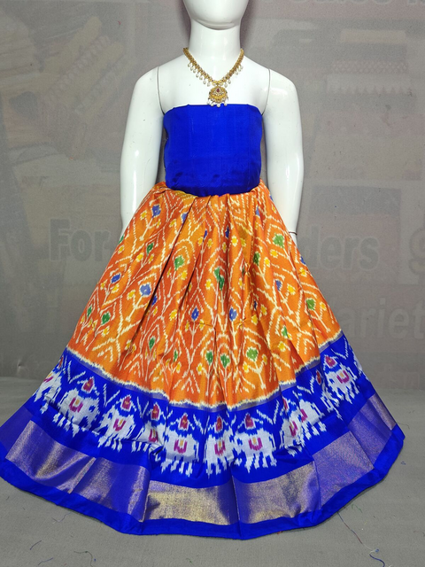 PGMRZSLG4D24IBDC06- Zero size Ikat silk lehenga