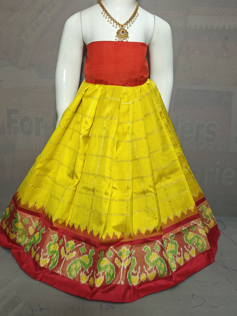 PGMRZSLG4D24IBDC44- Zero size Ikat silk lehenga