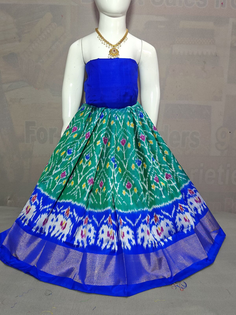 PGMRZSLG4D24IBDC50- Zero size Ikat silk lehenga