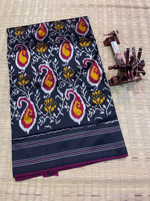 PUSNIDSS4D17BBCD03- Ikat silk saree