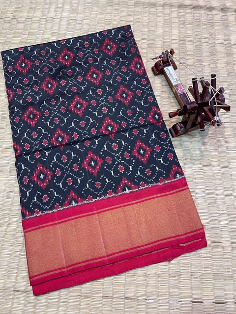 PUSNIDSS4D17BBCD06- Ikat silk saree