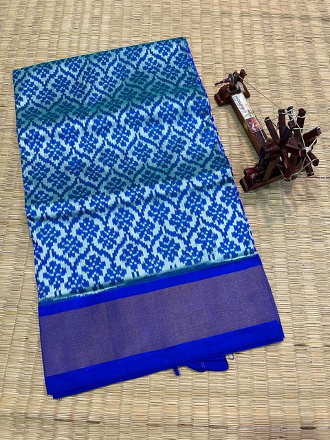 PUSNIDSS4D17BBCD10- Ikat silk saree