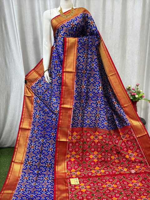 PASKIDSS4D27NDDC02- Ikat silk saree