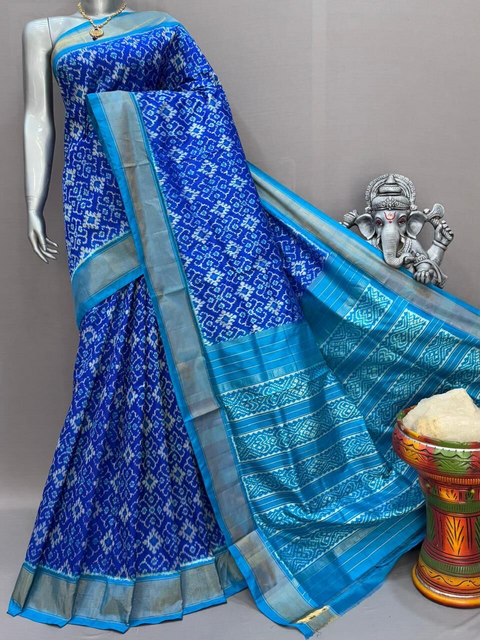 PSNTIDSS4D26NCCD23- Ikat silk saree