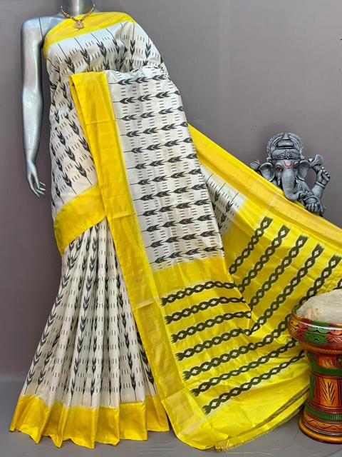 PSNTIDSS4D26TSDD10- Ikat silk saree