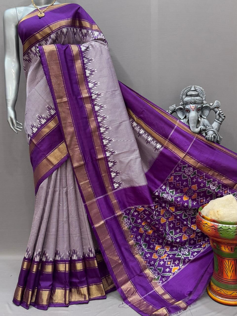 PSNTIDSS4D26TSDD20- Ikat silk saree