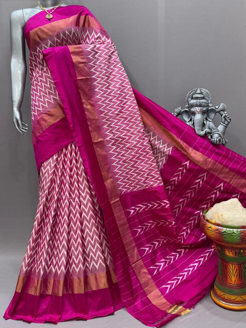 PSNTIDSS4D26TSDD21- Ikat silk saree